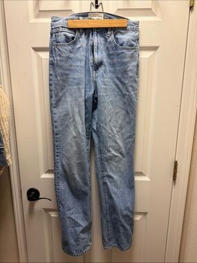 Light Blue Straight-Leg Jeans
